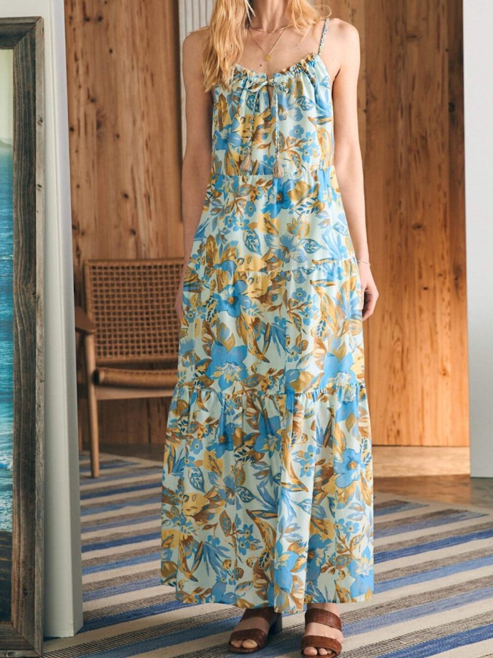 NWOT Faherty Sun Chaser Maxi Dress Paradise Blossom - Small